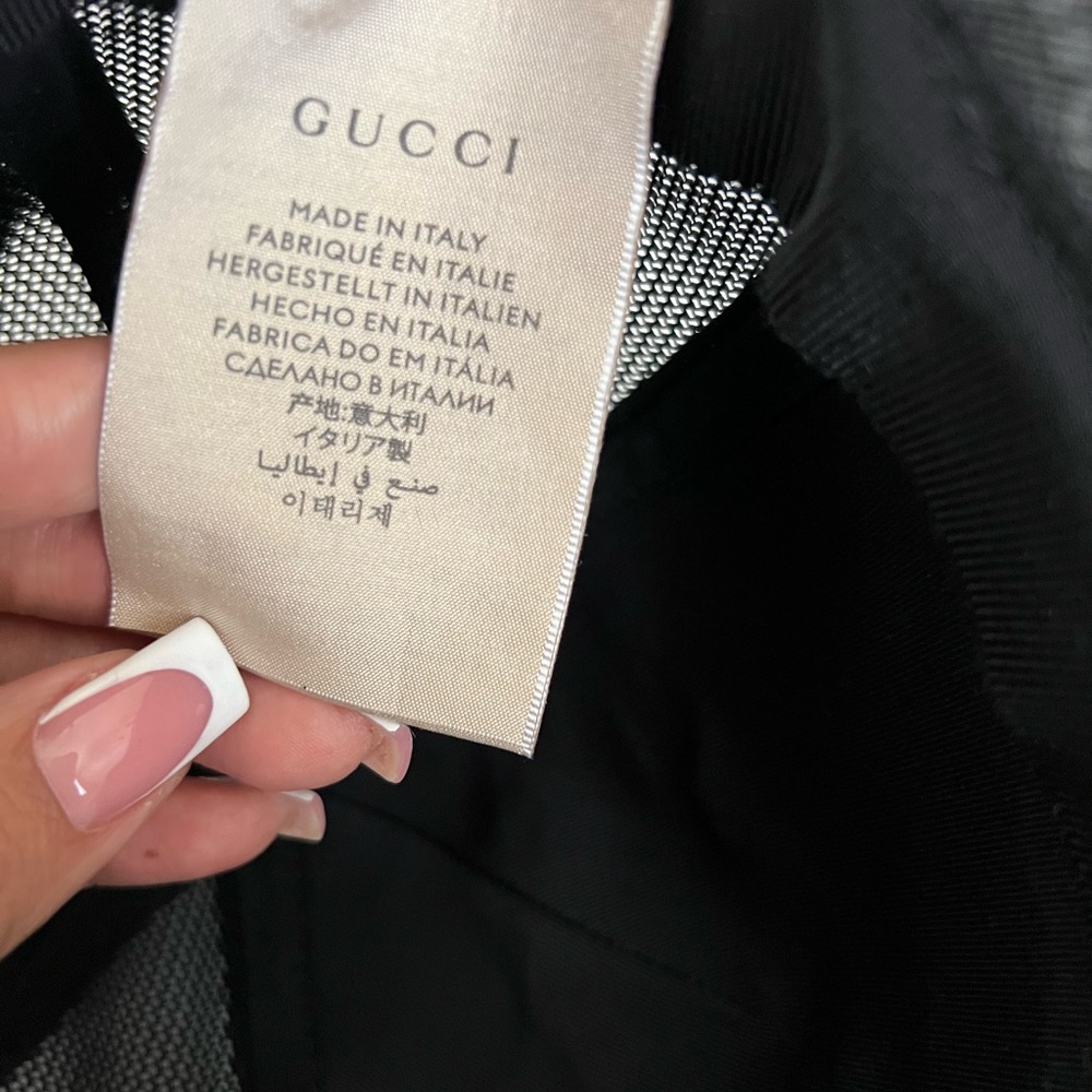 Gucci Gray and Black Monogram Cap - Picture 4 of 9